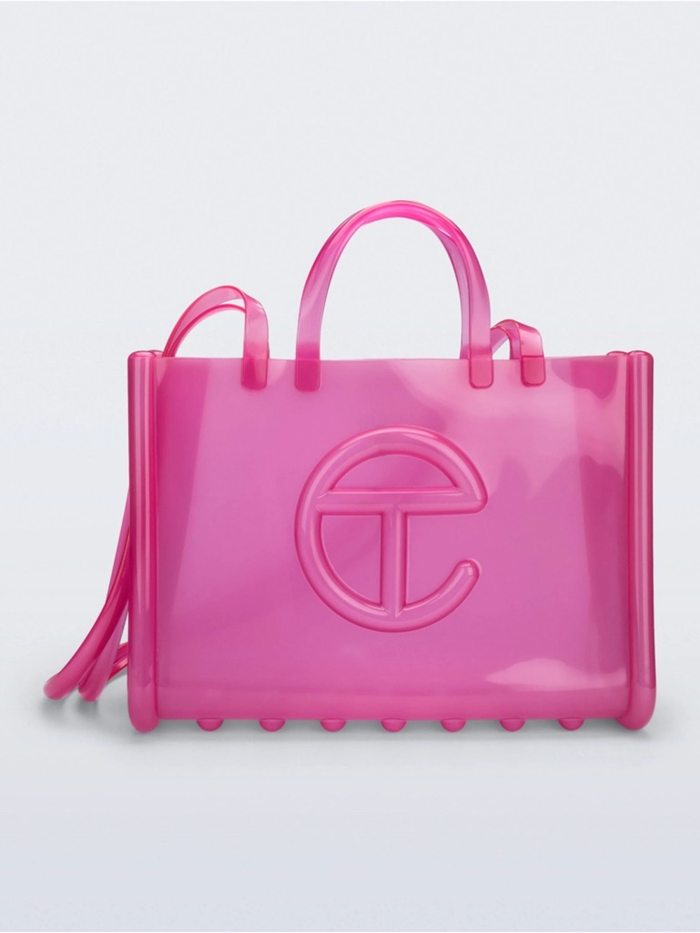 Telfar Pink Jelly Small Shopping Tote